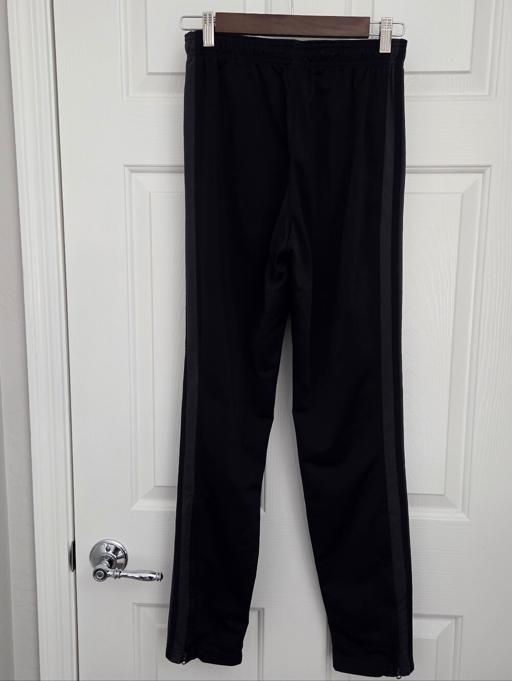 Adidas Primegreen Men's Small Athletic Pants Black With Gray Stripes - Picture 6 of 12